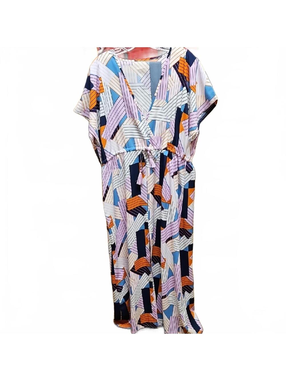 Geometric Patterned Maxi Dress